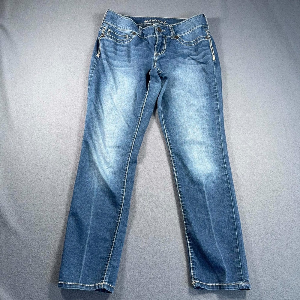 Maurices Stretch Skinny Jeans‎ Womens 31x28 Low Rise Faded Denim